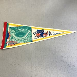 Vtg Cleveland Indians Jacobs Field 1994 Inaugural Season Pennant MLB Baseball